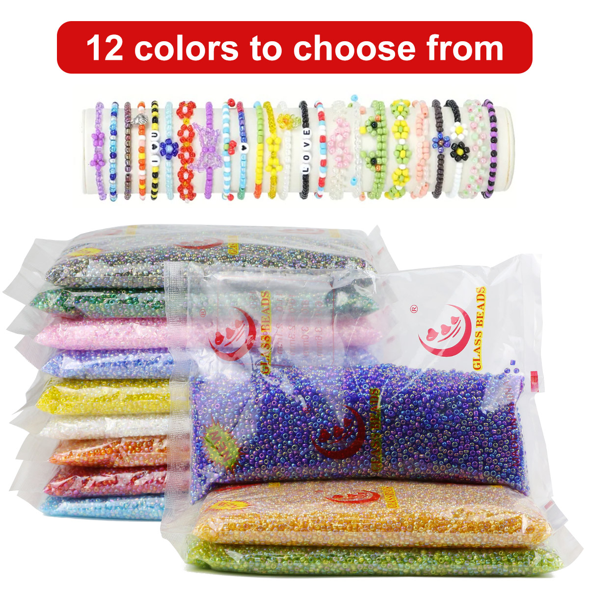 450g 2mm 3mm AB Color  Charm C - Glass Seed Beads 2Mm Jewelry Making 评论和价格