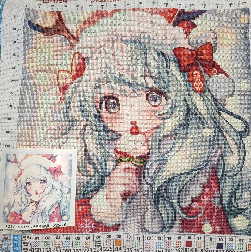 9ct 60x60cm Ice Cream Girl Emb - Cotton Embroidery Thread Skeins 评论和价格