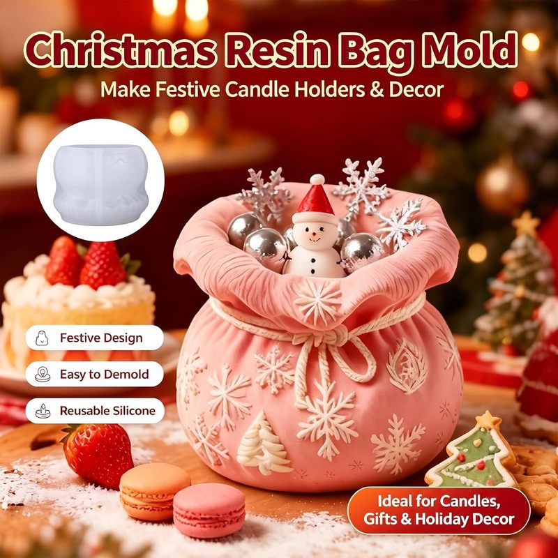 1Christmas-themed epoxy resin  - Silicone Epoxy Resin Molds Set 评论和价格