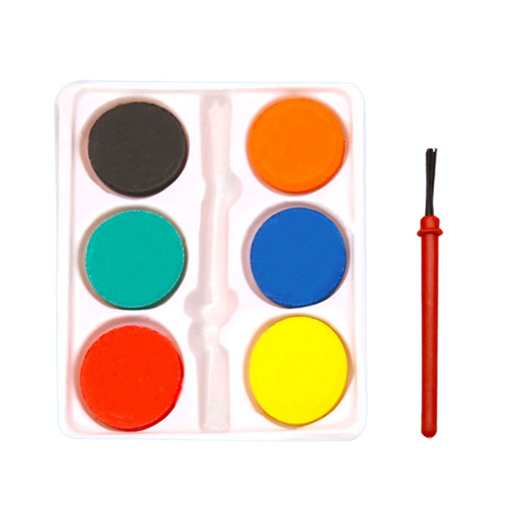 Portable with Painting Brush W - Watercolor Paint Set Solid Pigment 评论和价格