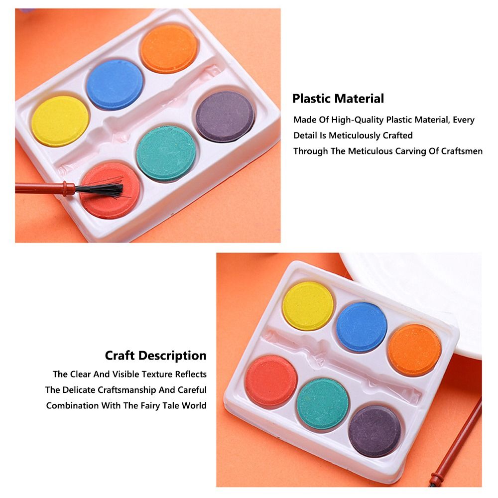 Portable with Painting Brush W - Watercolor Paint Set Solid Pigment 评论和价格