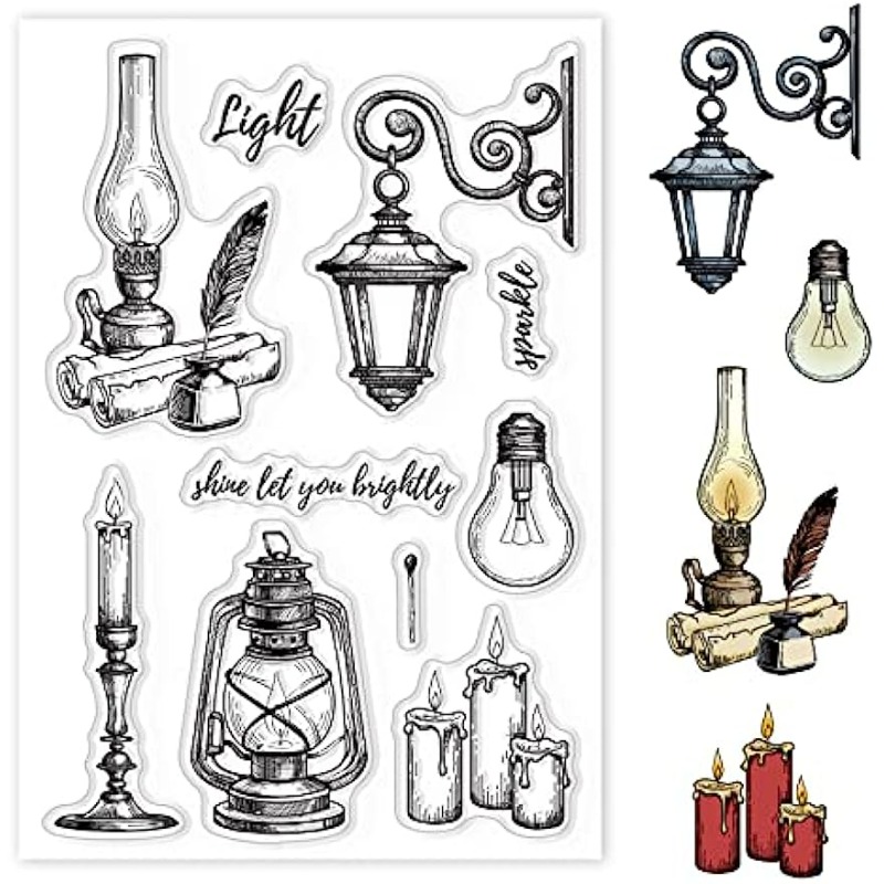 Vintage Lights Silicone Clear  - Clear Silicone Stamps For Card Making 评论和价格