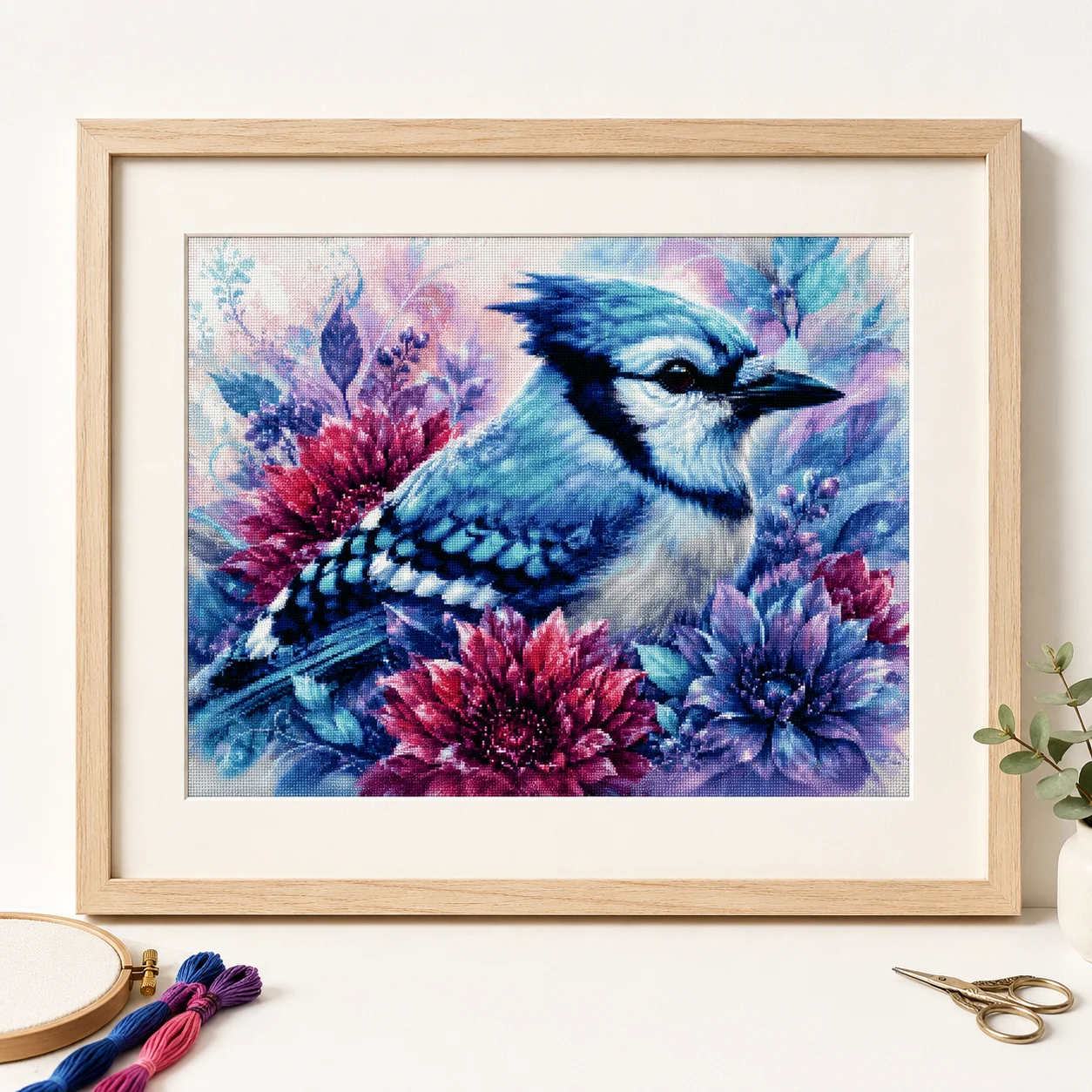 [ZZ8680-Blue Jay] | Beginner D - Cross Stitch Stamped Kits Beginners 评论和价格