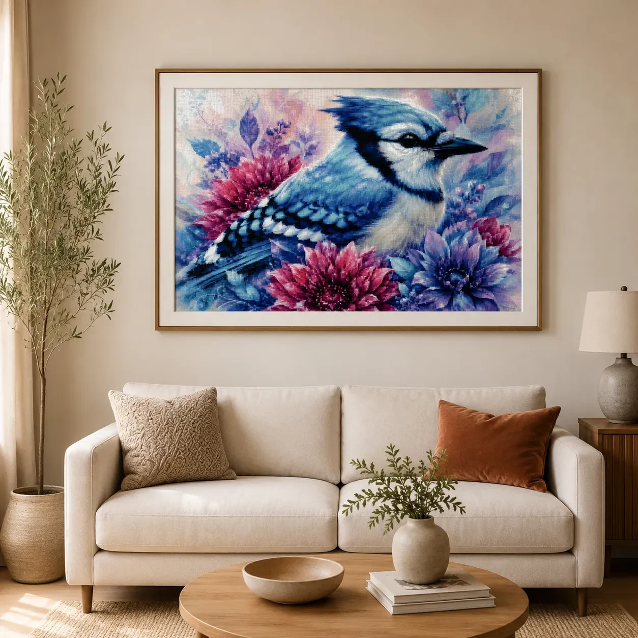 [ZZ8680-Blue Jay] | Beginner D - Cross Stitch Stamped Kits Beginners 评论和价格