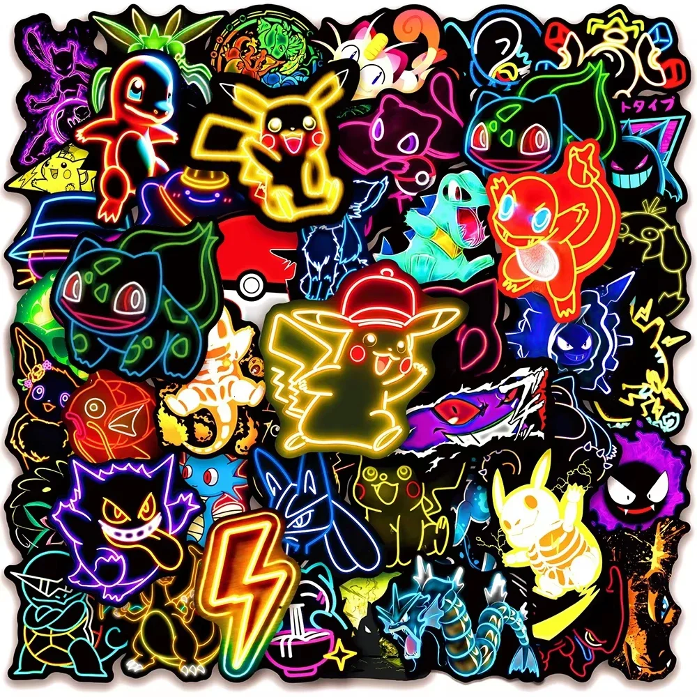 100pcs Neon  Pokémon  Stickers - Scrapbooking 评论和价格